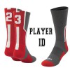 Chaussette ID player Rouge/Gris couverture