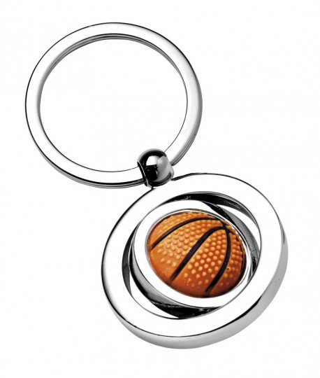 Porte-clé ballon de basket en métal