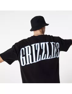 New Era Memphis Grizzlies NBA Arch Wordmark Black Oversized T-Shirt