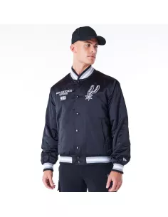 San Antonio Spurs NBA Satin black Bomber Jacket